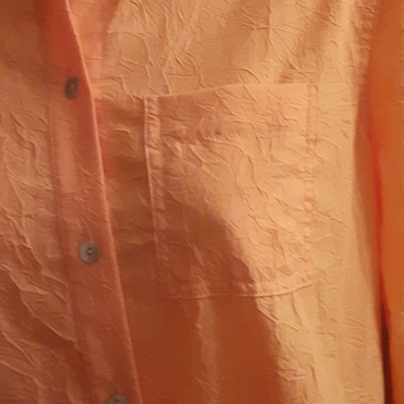 NWT Additions by Chico's orange button down shirt - Picture 3 of 10